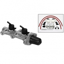 Tandem Remote Master Cylinder with 1-1/8" Bore - P/C Chrome