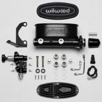 Tandem 1" Bore M/C, Bracket & Prop Valve Kit - Black