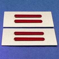 2-3/4'' Double Slot Tail Light Lens - Amber