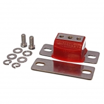 GM Transmission Mount Red Polyurethane Chrome Bracket