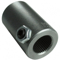 Steel Steering Coupler - 11/16"-40 Spline x 3/4" Smooth