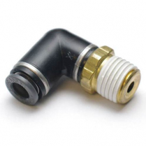 Airline Swivel Elbow Fitting - 1/8" npt to 1/4" OD Airline