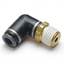 Airline Swivel Elbow Fitting - 1/4" npt to 3/8" OD Airline