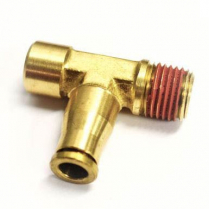 Compressor Tee Fitting 1/8" npt x 1/8" FM npt x 1/4" Airline
