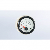 Cockpit White 80 psi Oil Pressure Gauge - 2-1/16"