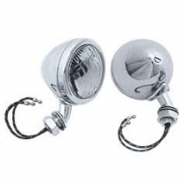 1933-34 Ford Pass Car Deluxe Cowl Lamps with 12V Bulbs