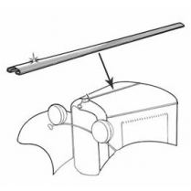 1933-36 Ford Pass Car 33" Long Stainless Center Hood Strip