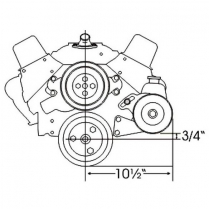 Type I Power Steering Bracket Chevy SB Electric Water Pump