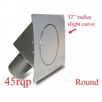 Round 45 Degree Fuel Filler Door - Slight Curved Face Pass