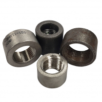 1/4" NPT Weld In Half Coupling - Mild Steel