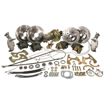 1955-57 Chevy Front & Rear Brake Kit w/Dropped Spindles