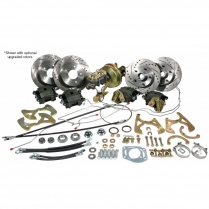 1958-64 Chevy Car Front & Rear Disc Brake Kit Stock Spindle