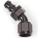 -6 AN 45 Degree Twist-Lok Fitting - Black