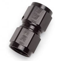 -6 AN Female to 6 AN Female Straight Swivel Coupler - Black