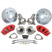 1967-69 Camaro & 68-74 Nova C5 Type Brake kit w/Red Calipers