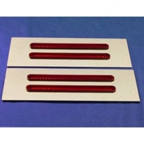 6'' Double Slot Tail Light Lens - Amber