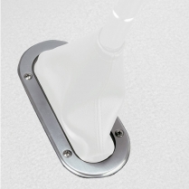 Floor Mounted Oval Brake Trim Ring Only - Satin Alum