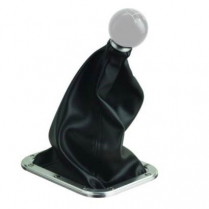 Hi-Top Rectangle Shifter Boot with 3/8"-16 & Chrome Bezel