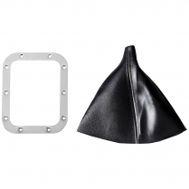 Floor Mount Rectangle Shifter Boot & Trim Ring - Stainless