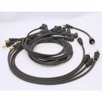 1957-74 GM V8 7mm 90 Deg Flame Thrower Black Plug Wires