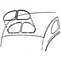1937 Ford Car, 38 Coupe/Sedan & 39-40 Coupe Rear Window Seal