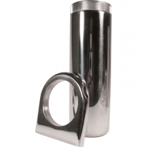 Power Steering Reservoir with Bracket - Polished Aluminum