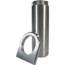 Power Steering Reservoir with Bracket - Satin Aluminum