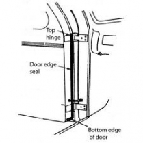 1938-40 Ford Closed Car Rubber Front of Door Seal