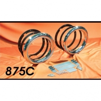 8.75" Frenched Headlamp Conversion Kit - Chrome