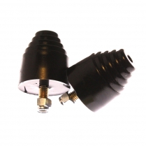 Poly Bumper Stop, 2-1/8" Tall x 2" - Black