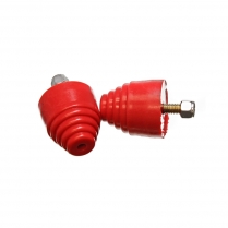 Poly Bumper Stop, 2-1/8" Tall x 2" - Red