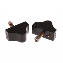 1955-70 Chevy Polyplus Lower Bumper Stops - Black