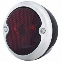 1933-36 Ford Car LH Economy Black Tail Light with Red Lens