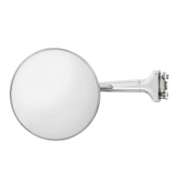 Chrome & Stainless 4" Round Peep Mirror with Straight Arm
