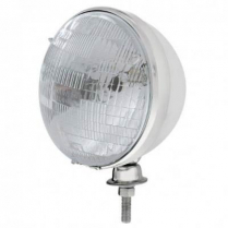 Chrome Dietz 7" Headlight Assembly-H4 Halogen Sealed Beam