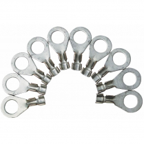 Ring Terminals for 14-16 Gauge Wire with .28 Hole - 10 Piece