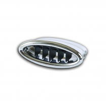 Oval A/C Vent with Chrome Housing & Black Plastic Vent
