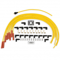 8 mm Straight Spark Plug Wire Set Yellow Orange/Black Boots