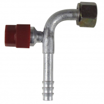 A/C Fitting #6 90 Degree Barbed - Female O-Ring Charge Port