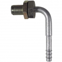 A/C Fitting #8 90 Degree Barbed - Male O-Ring Bulkhead