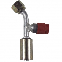 A/C Fitting #10 45 Deg Beadlock w/Female O-Ring Charge Port