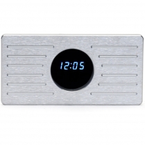 1935-36 Ford Clock Panel with VFD Clock - Satin Aluminum