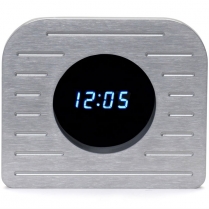 1937-38 Ford Pass Car Clock Panel w/Clock - Satin Alum