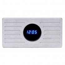 1939 Ford Pass Car Clock Panel w/Digital Clock - Satin Alum