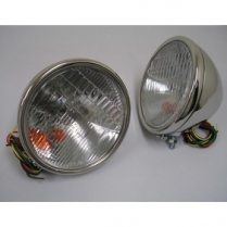 1928-29 Ford Car & Pickup Polish Stainless Quartz Headlights