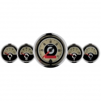 Cruiser 5 Piece Gauge Kit 3-3/8" & 2-1/16" w/Electric Speedo