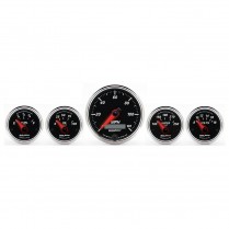 Designer Black II Electric 5 Gauge Kit - 3-3/8"