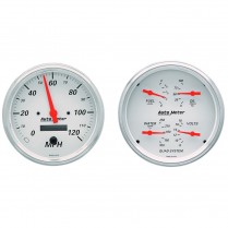 Arctic White 2 Gauge Kit with Quads - 5"