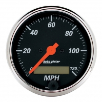 Designer Black Electric Speedometer - 3-1/8"