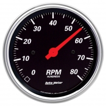 Designer Black 3-3/8" Tachometer Gauge - 8000 RPM